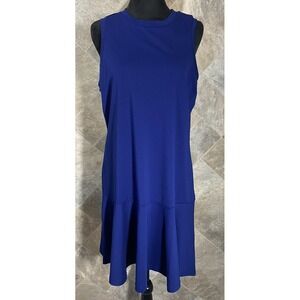 Banana Republic Dress Women's M Navy Blue Knee Length Drop Waist NWT